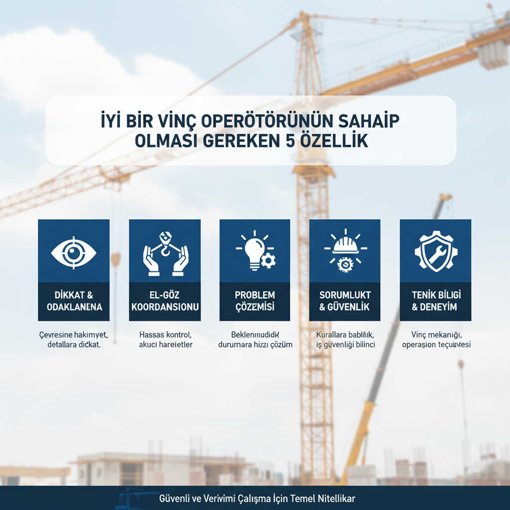 Vinç operatörü kabin içinde kumandaları kullanıyor